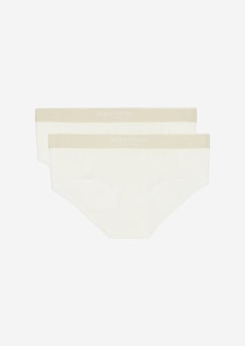 Marc O´Polo Women's Iconic Rib 2-Pack Panty Hipster Panties, White, Large von Marc O´Polo