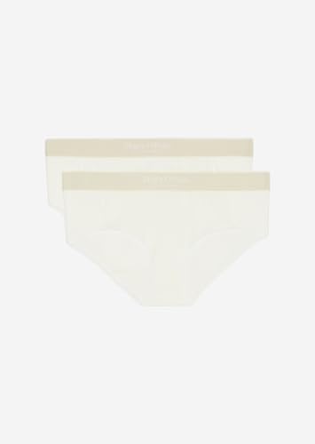 Marc O´Polo Women's Iconic Rib 2-Pack Panty Hipster Panties, White, Small von Marc O´Polo