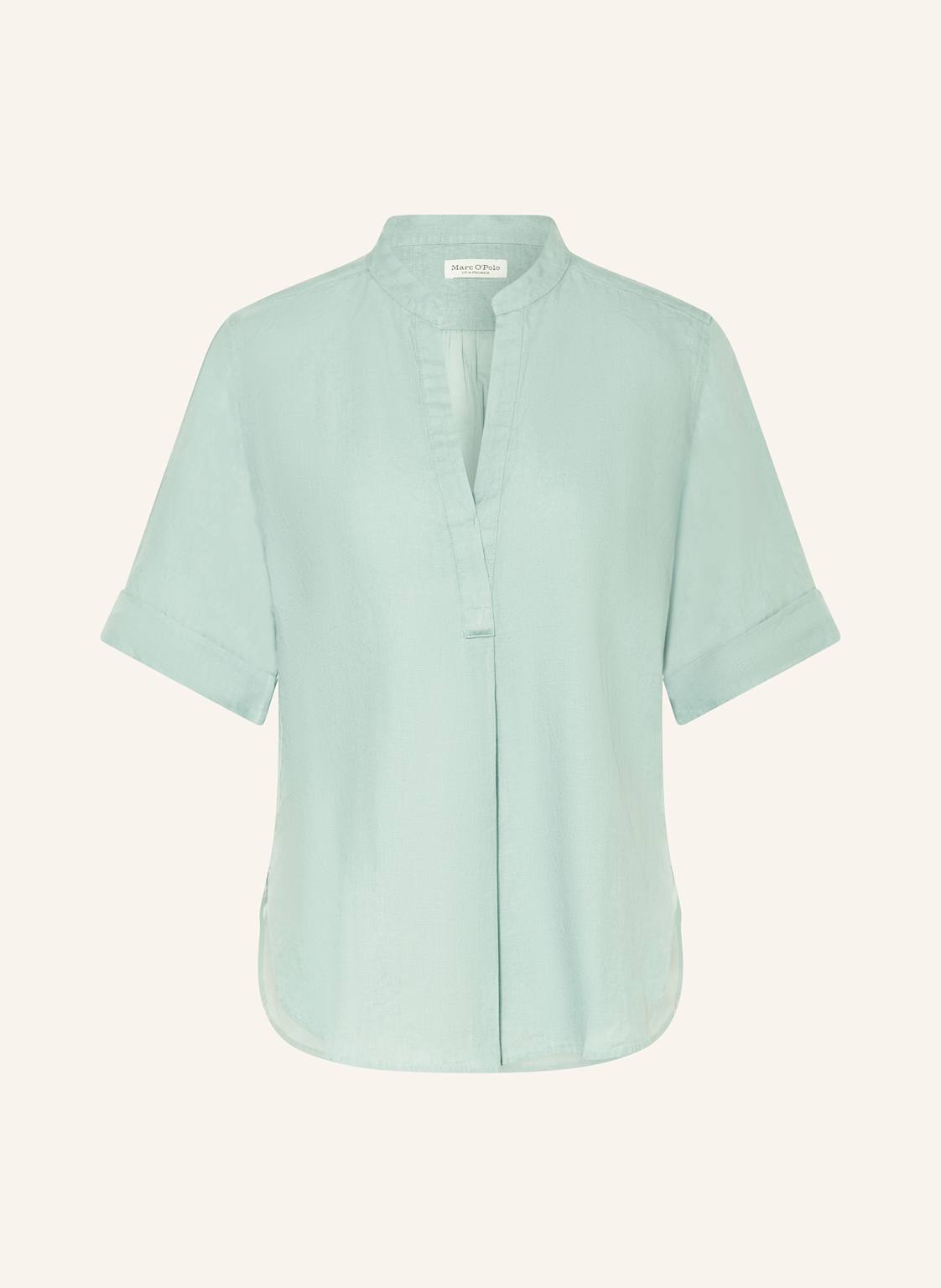 Marc O'polo Blusenshirt Im Materialmix Mit Leinen gruen von Marc O'Polo
