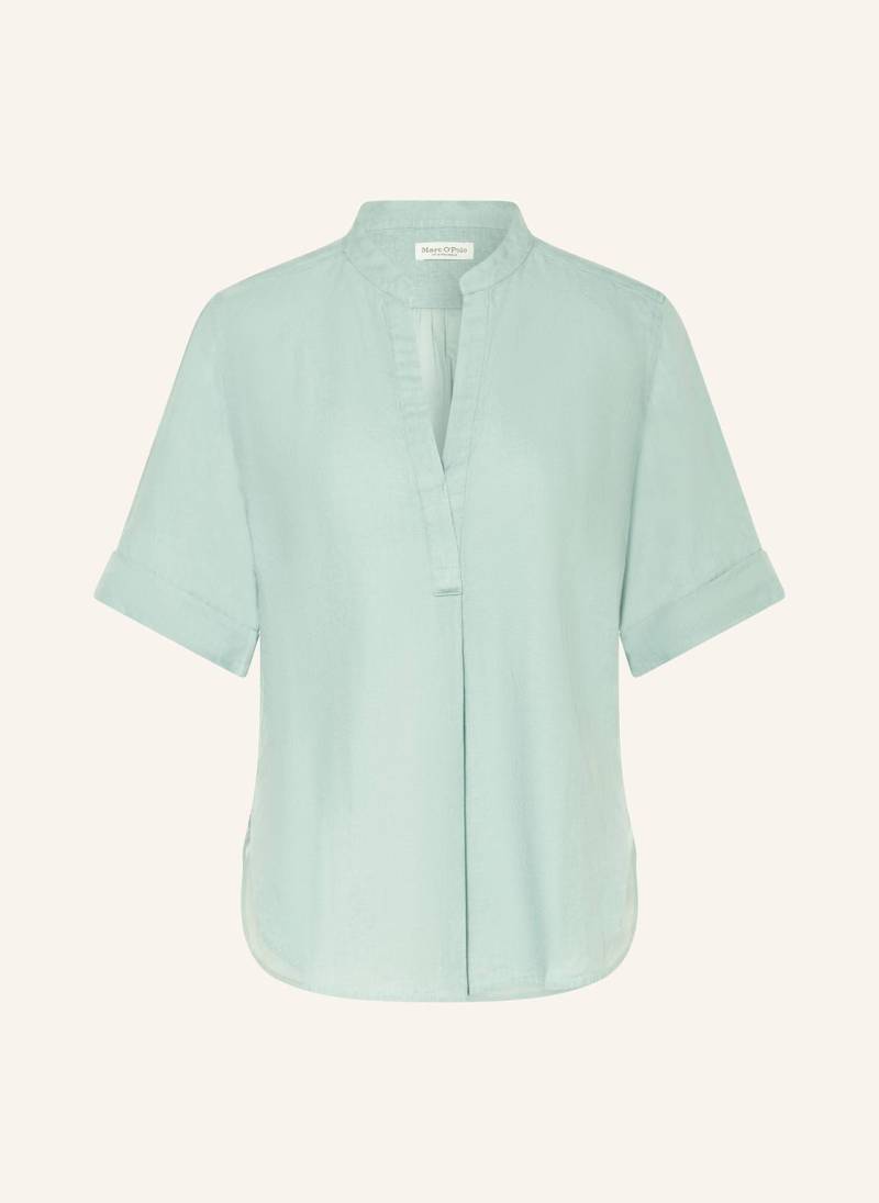Marc O'polo Blusenshirt Im Materialmix Mit Leinen gruen von Marc O'Polo