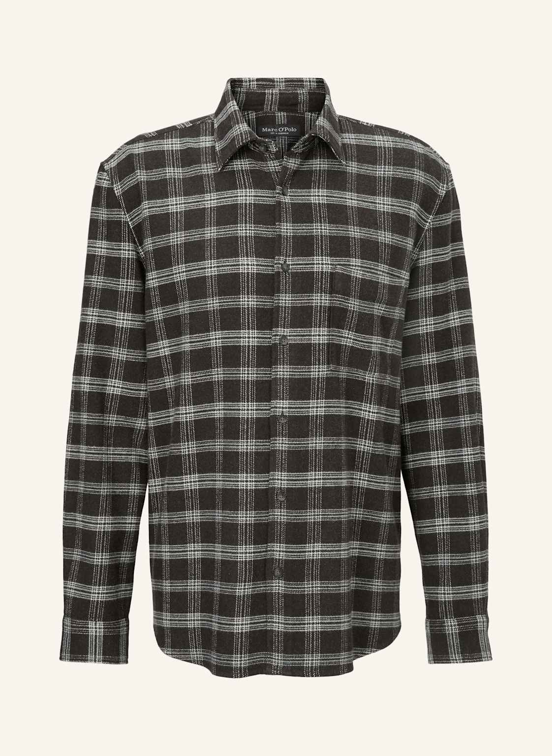 Marc O'polo Flanellhemd Regular Fit schwarz von Marc O'Polo