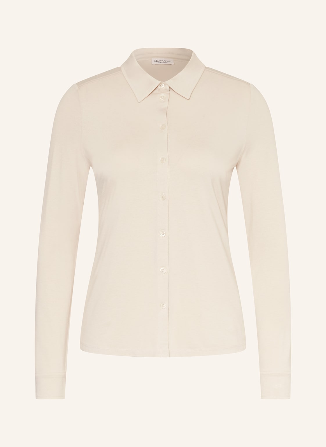 Marc O'polo Hemdbluse Aus Jersey beige von Marc O'Polo