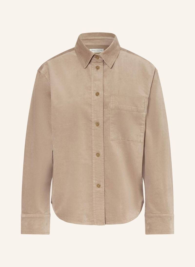 Marc O'polo Hemdbluse Aus Nicki beige von Marc O'Polo