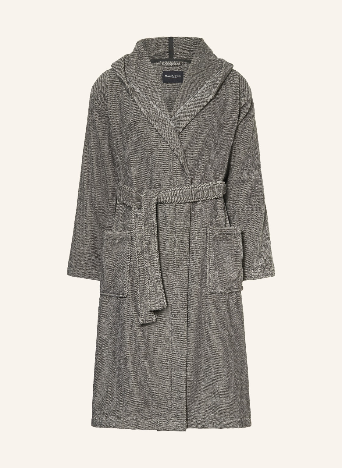 Marc O'polo Herren-Bademantel Mit Kapuze grau von Marc O'Polo