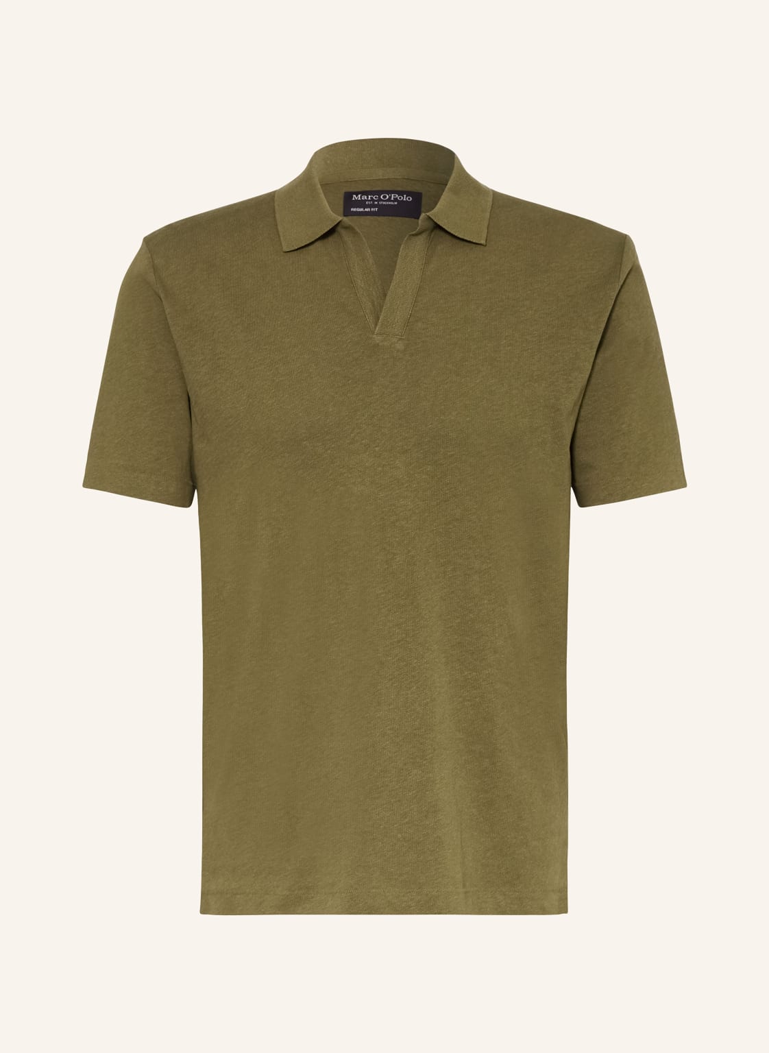 Marc O'polo Strick-Poloshirt Regular Fit gruen von Marc O'Polo