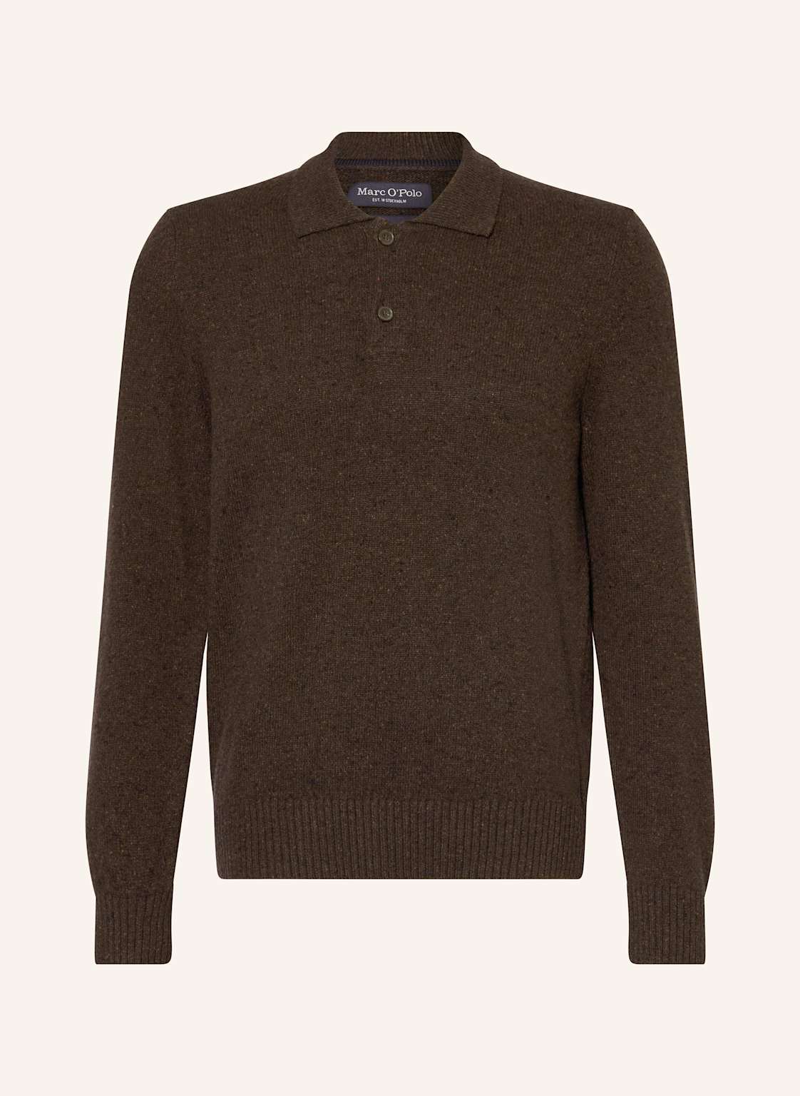 Marc O'polo Strick-Poloshirt braun von Marc O'Polo