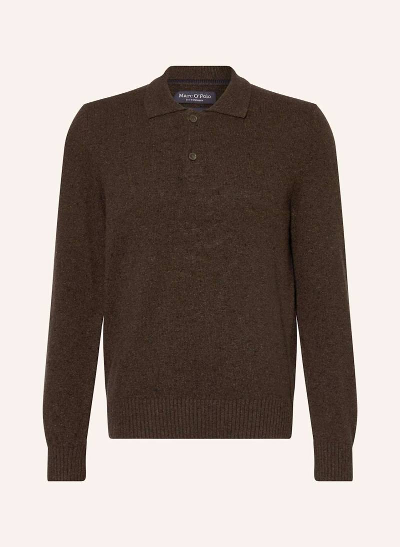 Marc O'polo Strick-Poloshirt braun von Marc O'Polo