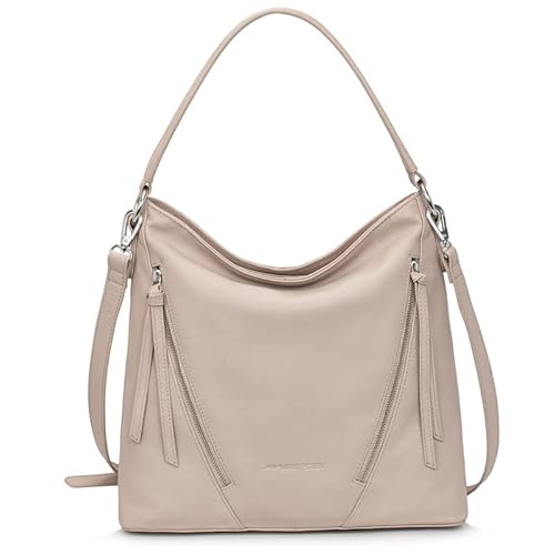 Marc Peter Santorini Handtasche Damen I Damenhandtasche aus Nappaleder I Vintage Umhängetasche I Schultertasche Crème Beige von Marc Peter