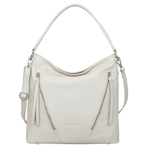 Marc Peter Santorini Handtasche Damen I Damenhandtasche aus Nappaleder I Vintage Umhängetasche I Schultertasche Crème Beige von Marc Peter