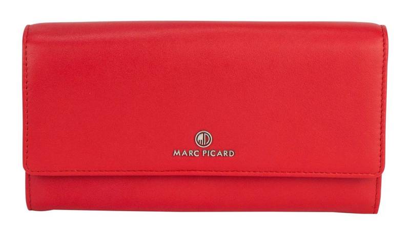 Marc Picard Geldbörse Wallet with Flap, aus echtem Lammleder mit RFID-Blocker Schutz von Marc Picard