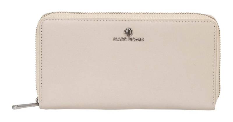 Marc Picard Geldbörse Zip Wallet, aus echtem Lammleder mit RFID-Blocker Schutz von Marc Picard