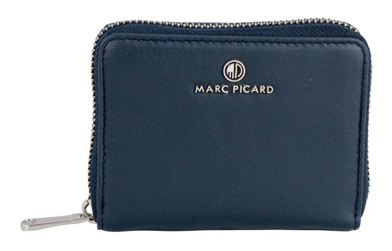 Marc Picard Geldbörse Zip Wallet, aus echtem Lammleder mit RFID-Blocker Schutz von Marc Picard