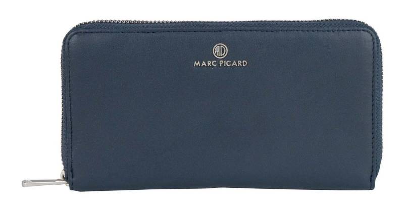 Marc Picard Geldbörse Zip Wallet, aus echtem Lammleder mit RFID-Blocker Schutz von Marc Picard