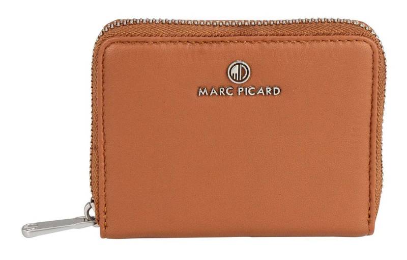 Marc Picard Geldbörse Zip Wallet, aus echtem Lammleder mit RFID-Blocker Schutz von Marc Picard