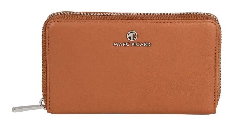 Marc Picard Geldbörse Zip Wallet, aus echtem Lammleder mit RFID-Blocker Schutz von Marc Picard