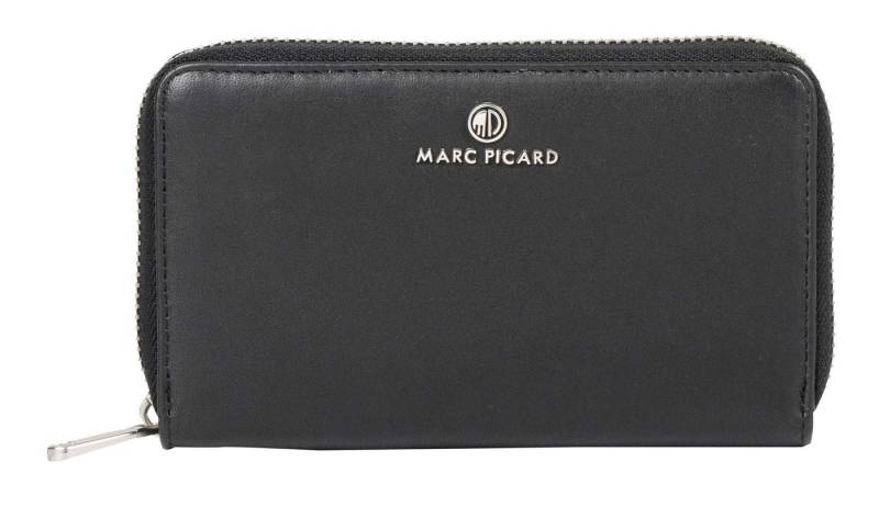 Marc Picard Geldbörse Zip Wallet, aus echtem Lammleder mit RFID-Blocker Schutz von Marc Picard