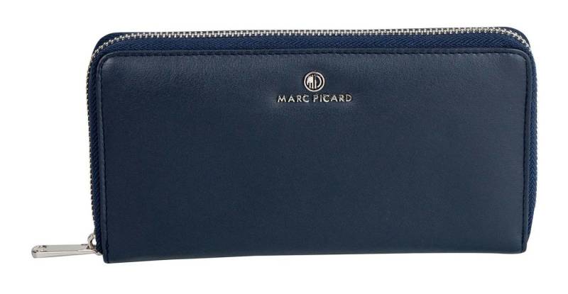 Marc Picard Geldbörse Zip Wallet, aus echtem Rindsleder mit RFID-Blocker Schutz von Marc Picard