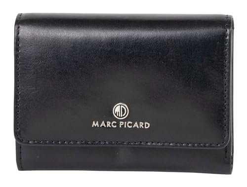 Marc Picard Leder Geldbörse Firenze Wallet with Flap Black schwarz von Marc Picard