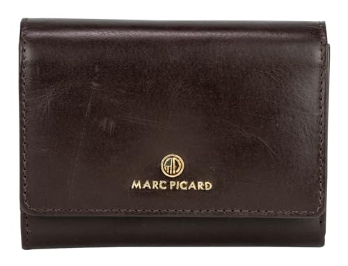 Marc Picard Leder Geldbörse Firenze Wallet with Flap Brown Dunkelbraun von Marc Picard