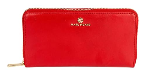 Marc Picard Leder Geldbörse Firenze Zip Wallet Red rot von Marc Picard
