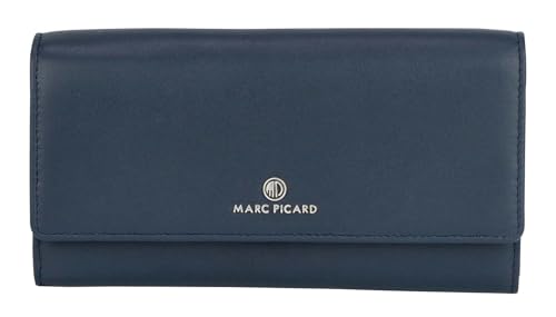 Marc Picard Leder Geldbörse Maremma Wallet with Flap Navy dunkelblau von Marc Picard