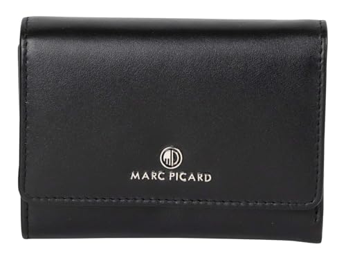 Marc Picard Leder Geldbörse Umbria Wallet with Flap Black schwarz von Marc Picard