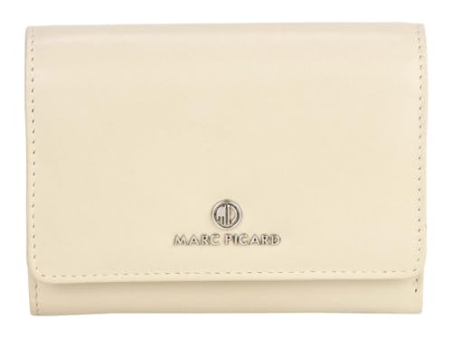 Marc Picard Leder Geldbörse Umbria Wallet with Flap Grey beige von Marc Picard
