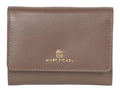 Marc Picard Leder Geldbörse Umbria Wallet with Flap Taupe von Marc Picard