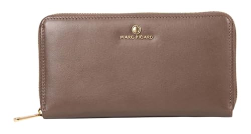 Marc Picard Leder Geldbörse Umbria Zip Wallet Taupe von Marc Picard