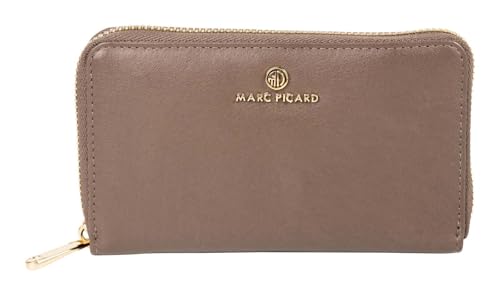 Marc Picard Leder Geldbörse Umbria Zip Wallet Taupe von Marc Picard