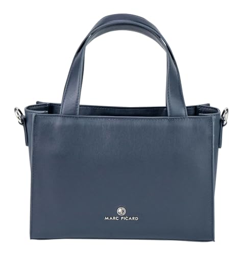 Marc Picard Leder Schultertasche Umhängetasche Umbria Tote Bag Navy dunkelblau von Marc Picard
