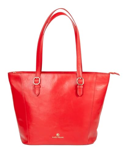 Marc Picard Leder Shopper Firenze Tote Bag Red rot von Marc Picard