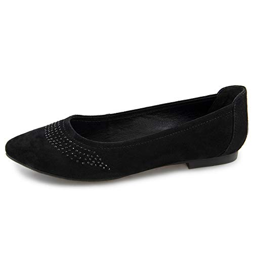 Marc Shoes Aurelia, Damen Geschlossene Ballerinas, Schwarz (Kid Suede Black 00135), 40 EU (6.5 UK) von Marc Shoes