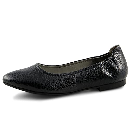 Marc Shoes Aurelia, Damen Geschlossene Ballerinas, Schwarz (Suede Lamina Black 00856), 39 EU (6 UK) von Marc Shoes