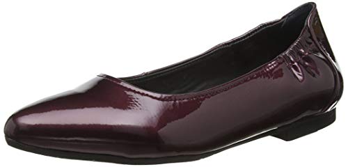 Marc Shoes Damen Business Ballerina Glattleder medium Fußbett: Nicht herausnehmbar 38,0 Suede Crack Lame Bordo von Marc Shoes