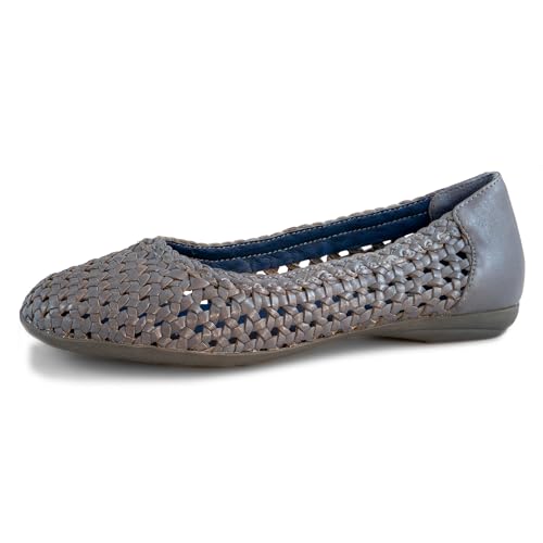 Marc Shoes Damen Casual Ballerina Glattleder Narrow Fußbett: Nicht herausnehmbar 37,0 Sheep Nappa Azur von Marc Shoes