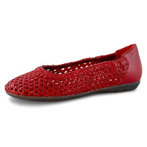 Marc Shoes Damen Casual Ballerina Glattleder Narrow Fußbett: Nicht herausnehmbar 37,0 Sheep Nappa red von Marc Shoes