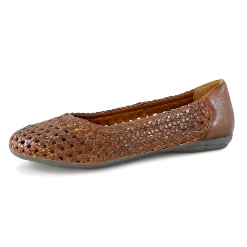 Marc Shoes Damen Casual Ballerina Glattleder Narrow Fußbett: Nicht herausnehmbar 38,0 Sheep Nappa Brown von Marc Shoes