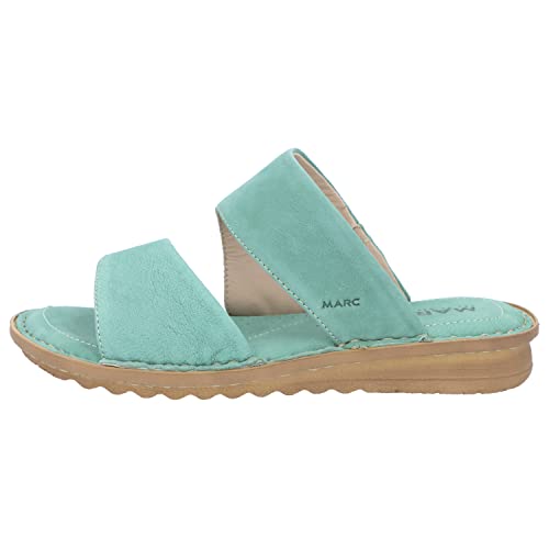 Marc Shoes Damen Casual Pantolette Nubuk medium Fußbett: Nicht herausnehmbar 38,0 Nubuk Blue von Marc Shoes