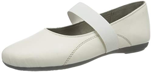 Marc Shoes Damen Casual Ballerina Glattleder medium Fußbett: Nicht herausnehmbar 40,0 Sheep Leather White von Marc Shoes