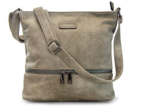 Marc Shoes Damen Nizza Henkeltasche Grau (Synthetics Dark Grey) von Marc Shoes