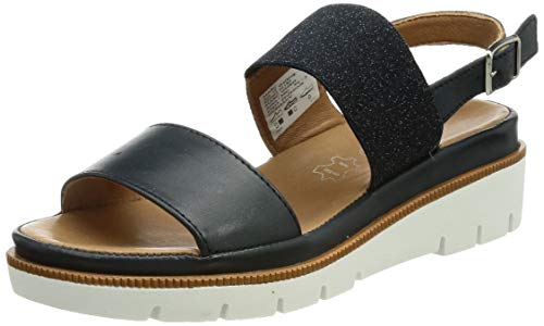 Marc Shoes Rosa - Damen Sandale Plateausandale Leder Blau von Marc Shoes