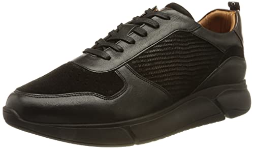 Marc Shoes Herren Casual Halbschuh Leder/Nubuk medium Fußbett: herausnehmbar 41,0 Leather-Cow Suede Black von Marc Shoes