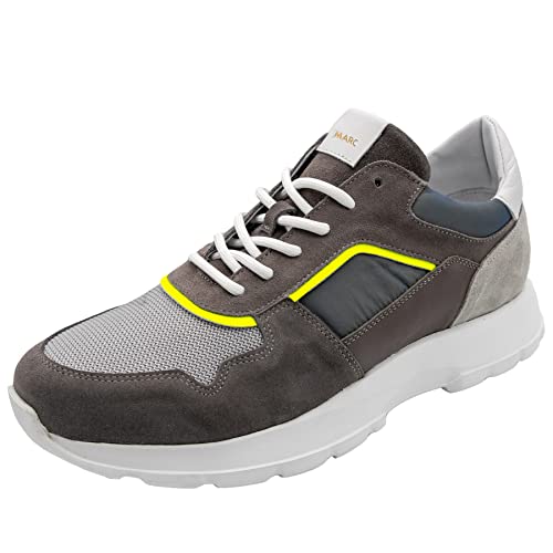 Marc Shoes Herren Casual Halbschuh Leder/Textil medium Fußbett: herausnehmbar 43,0 Cow Suede-Textile Dark Grey von Marc Shoes