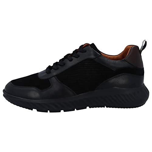 Marc Shoes Herren Casual Halbschuh Leder/Nubuk medium Fußbett: herausnehmbar 46,0 Leather-Cow Suede Black von Marc Shoes