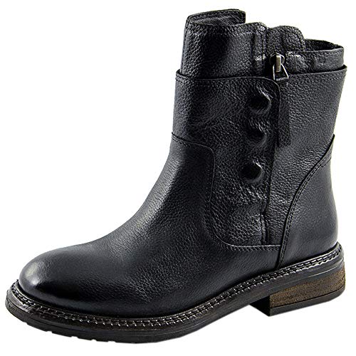 Marc Shoes Leni, Damen Biker Boots, Schwarz (Cow Milled Black 00806), 41 EU (7.5 UK) von Marc Shoes