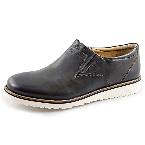 Marc Shoes London, Herren Slipper, Grau (Mara Soft Ox Milled Dark Grey 00596), 41 EU (7.5 UK) von Marc Shoes