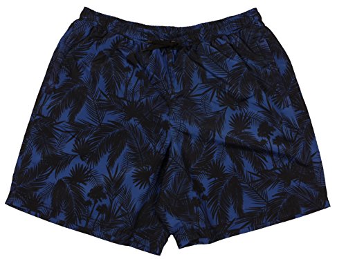 Marc & Mark Badehose mit Palm-Print, blau, Größe:7XL von Marc & Mark