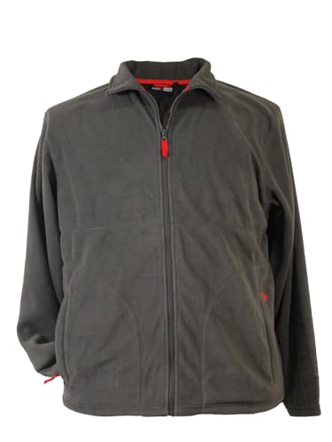Marc & Mark Basic Fleece Jacke ' Seefeld ' in großen Größen bis 12 XL in grau, Größe:3XL von Marc & Mark