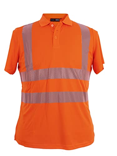 Warn Polo Shirt von Marc&Mark in XXL Größen, orange, Größe:7XL von Marc & Mark